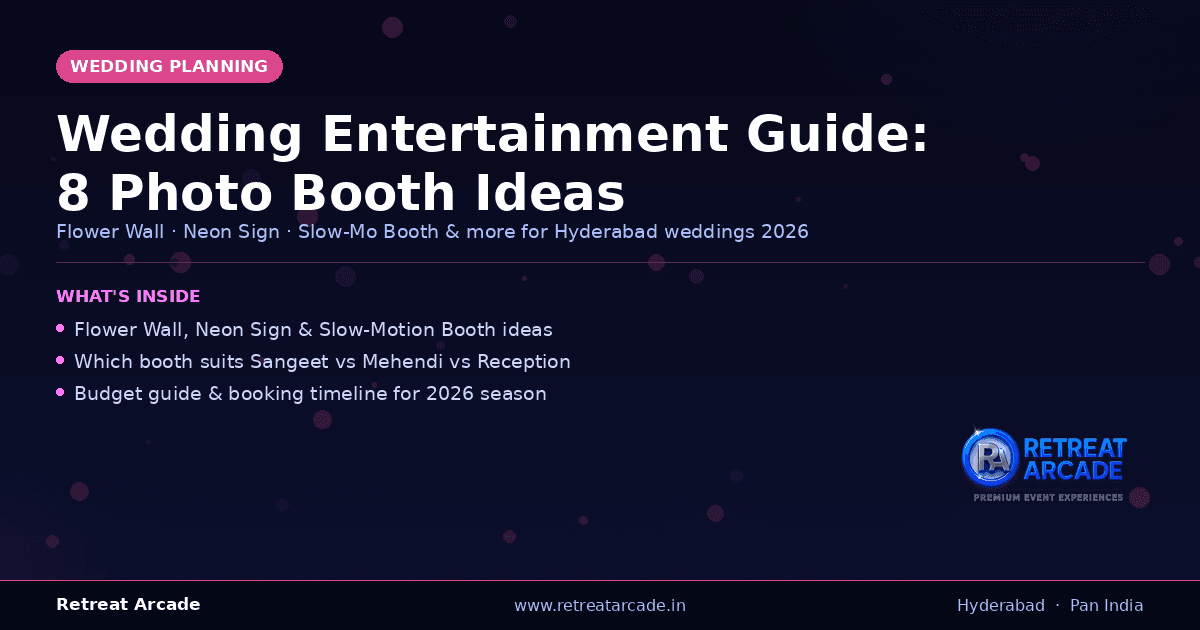 Wedding Entertainment Guide: 8 Photo Booth Ideas for Hyderabad Weddings in 2026